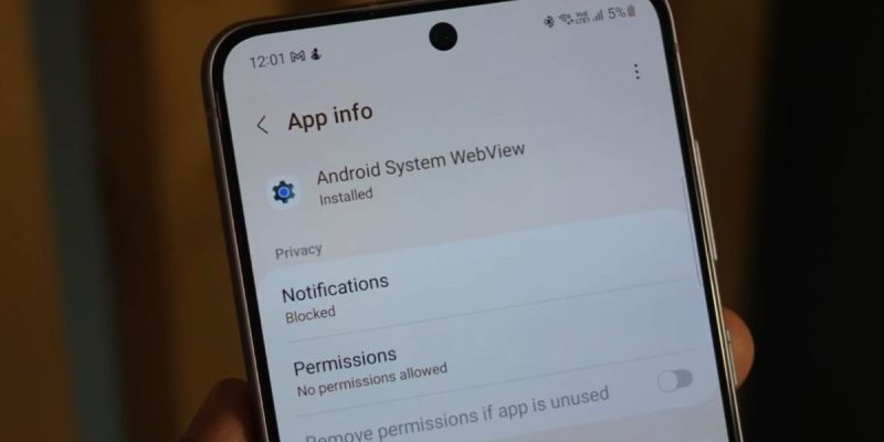 Android System WebView 125 provoque des fermetures d’apps sur Galaxy S21 et S22